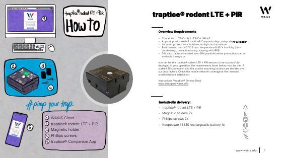 Titelseite: traptice® rodent LTE + PIR – IT Requirements